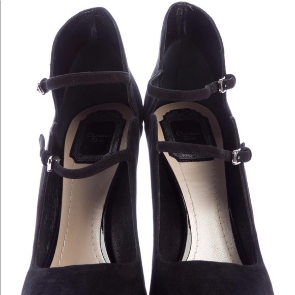 Dior Petale Suede Heels in Black with All Original Packaging and Box - Picture 3 of 8